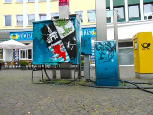 Gelsenkirchen bunter machen - Graffit an Stromkästen in Gelsenkirchen Gelsenkircherner Wappen