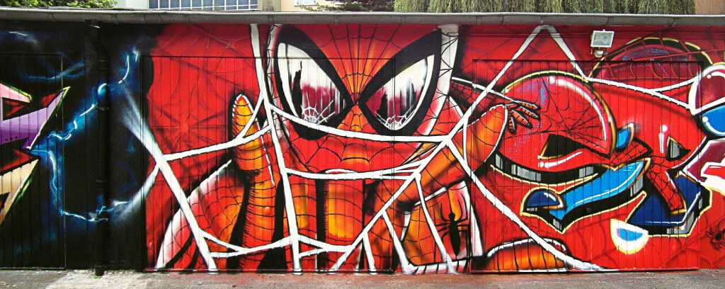 Graffiti Spiderman Gelsenkirchen Garage WAS