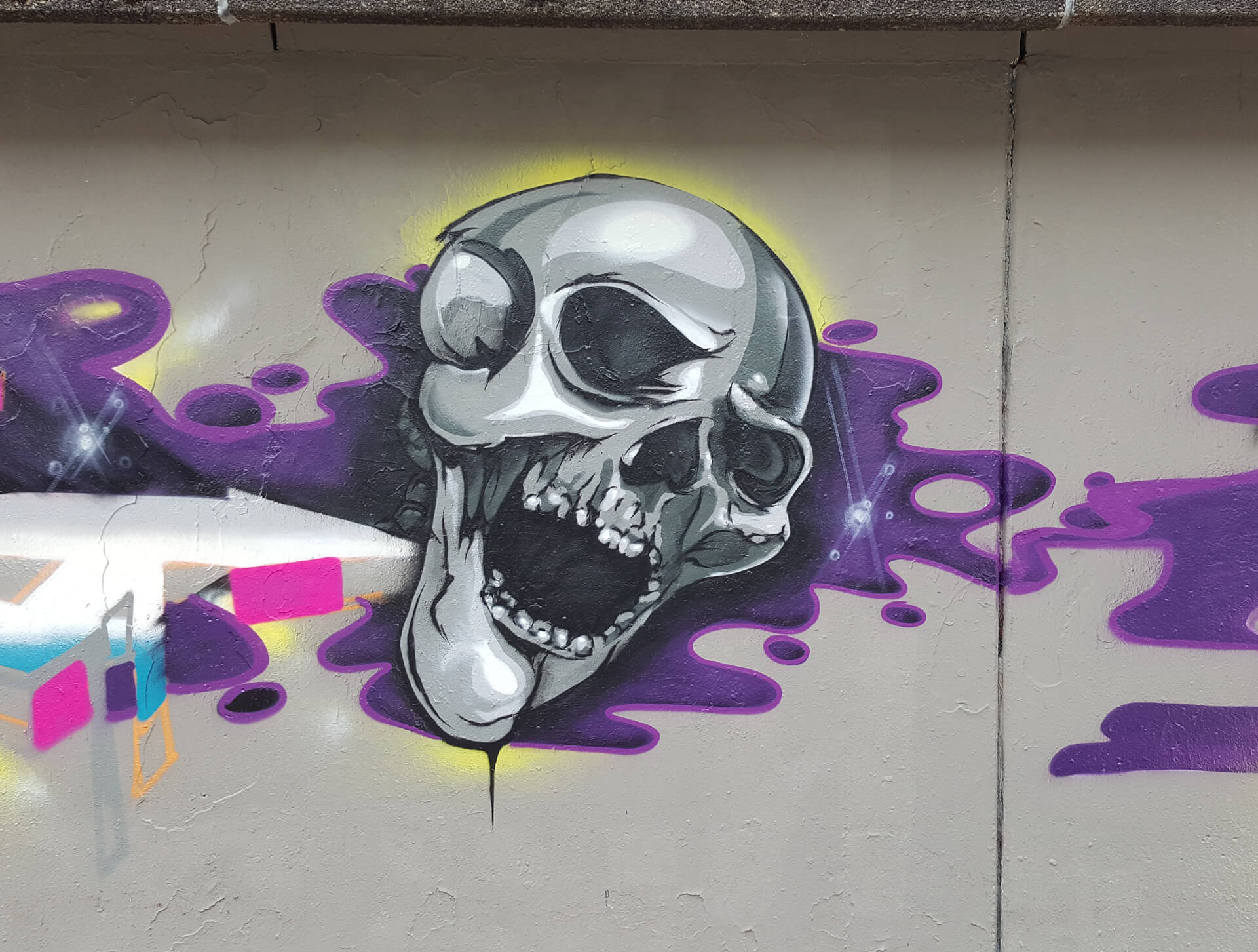 Graffiti Marl Totenkopf Sprayer
