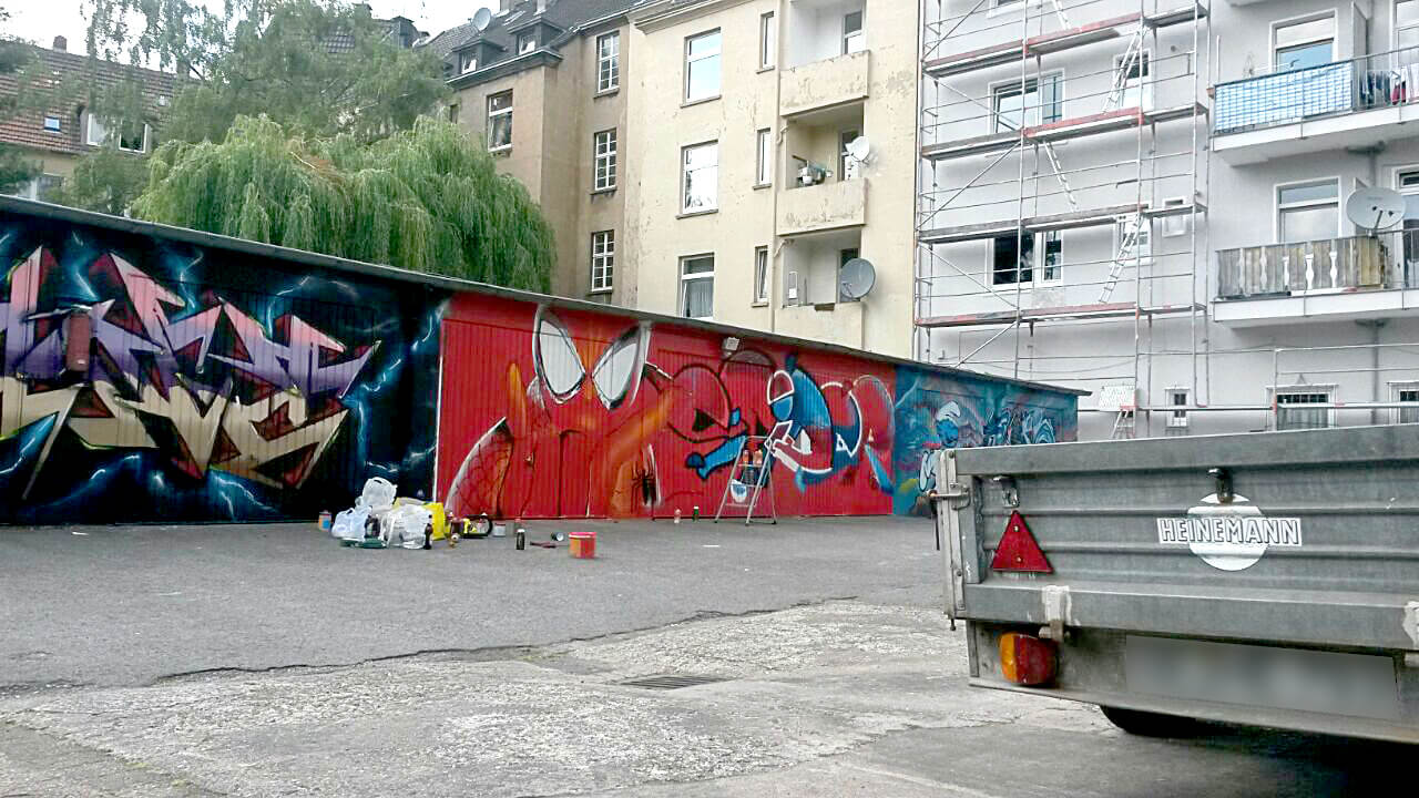 Graffiti Gelsenkirchen Garagen Entstehung