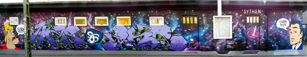 Graffiti in Haltern Systen Bahnhof Gestaltung Carpe Diem Römer