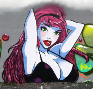 Woman Graffiti Hairs Essen
