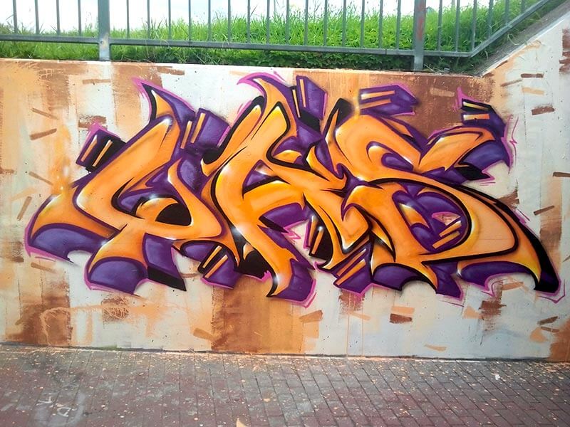 Graffiti in Voerde, Wesel, Hall of Fame Dinslaken