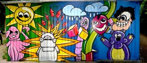 Graffiti in der Fersenbruch Grundschule in Gelsenkirchen Hessler