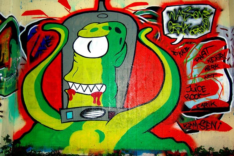 Graffiti Gelsenkirchen Simpsons Alien