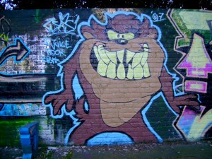 Graffiti in Gelsenkirchen Buer Tasmanische Teufel