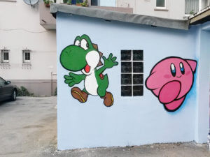 Yoshi Kirby Graffiti Gelsenkirchen